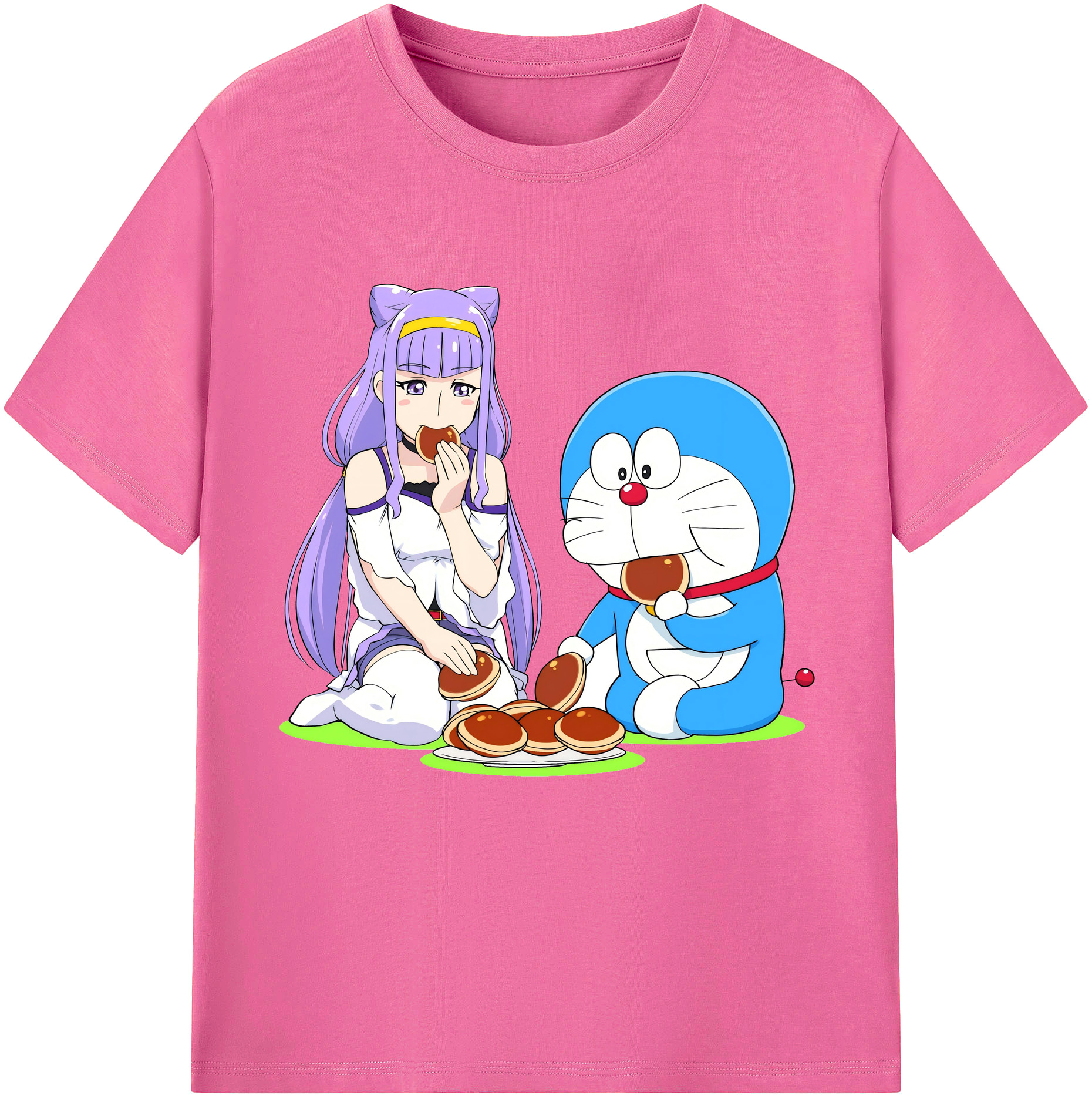 （画像用） ドラえもん Doraemon レディースカジュアルプリントTシャツ（綿100％）
